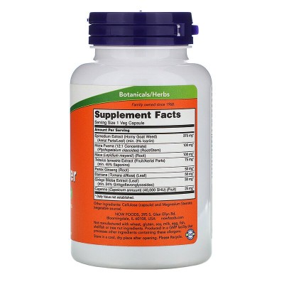 Mens Virility Power - Добавка за Потентност 60/120 капсули | Now Foods  За повече енергия и издръжливост Повишава либидото Подобрена формула с уникални билкови екстракти Стимулира мъжката полова Mens Virility Power - Добавка за Потентност 60/120 капсули |