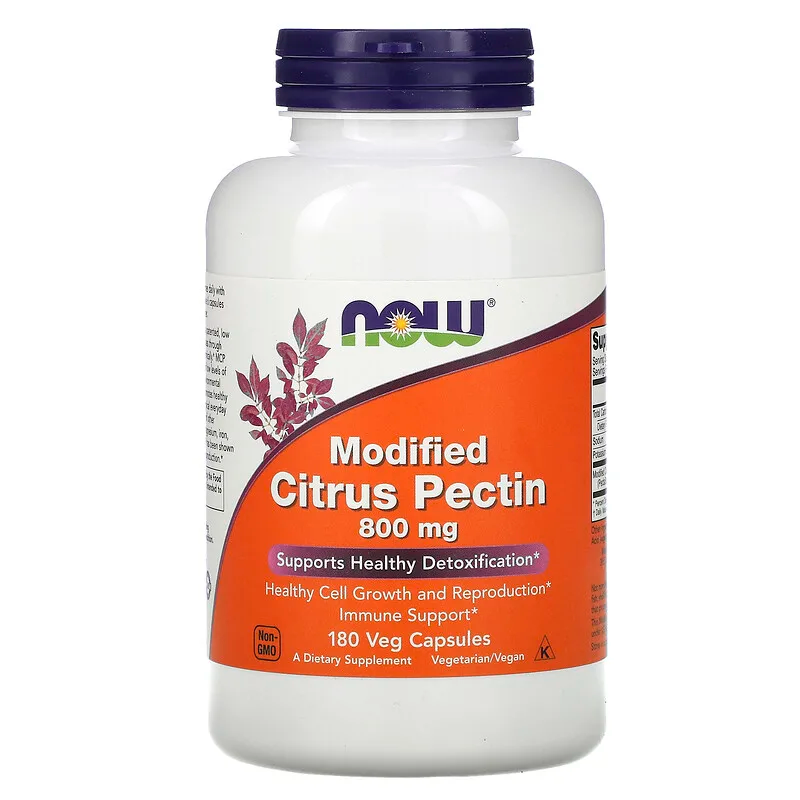 Modified Citrus Pectin 800 мг 180 веге капсули | Now Foods Хелатира токсични метали от тялото Забавя сърдечните заболявания Забавя или предотвратява на растежа на рака Предотвратява диария при пациенти с I Modified Citrus Pectin 800 мг 180 веге капсули | 