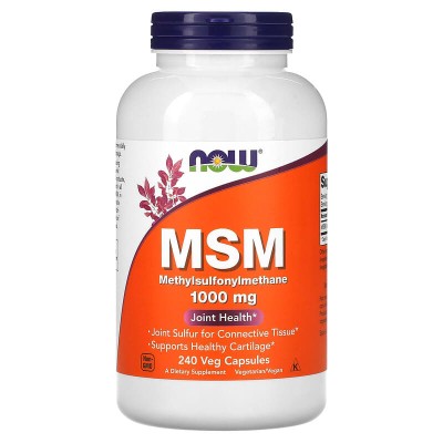 MSM 1000 мг 240 веге капсули | Now Foods