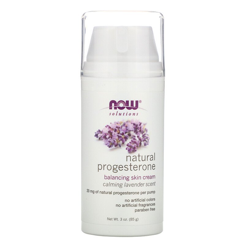 Natural Progesterone Cream Lavender 85 гр | Now Foods