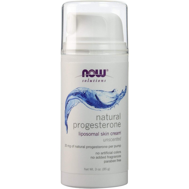 Natural Progesterone Cream Unscented 85 гр | Now Foods