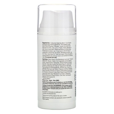 Natural Progesterone Cream Unscented 85 гр | Now Foods