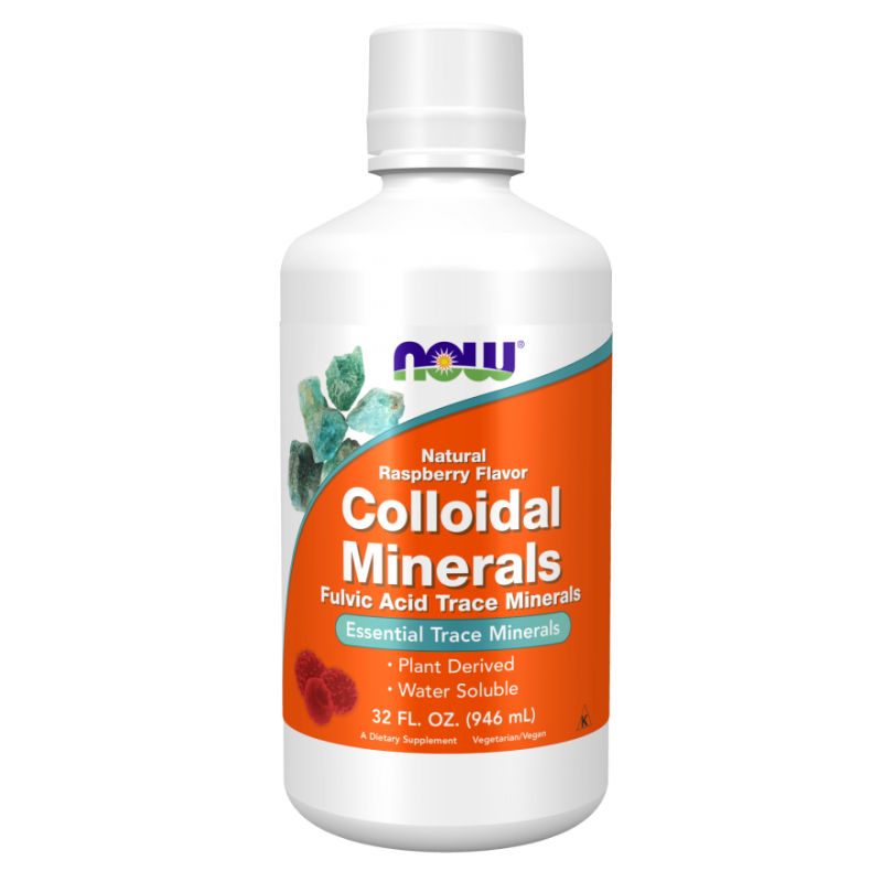 Natural Raspberry Flavor Colloidal Minerals 946 мл | Now Foods