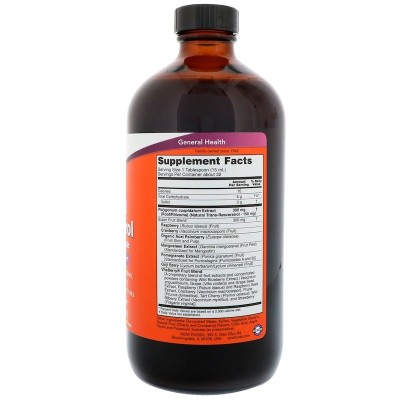 Natural Resveratrol Течен концентрат 473 мл | Now Foods