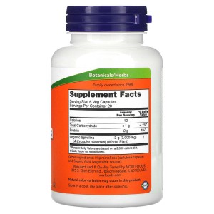 Natural Spirulina 500 мг 120 веге капсули | Now Foods