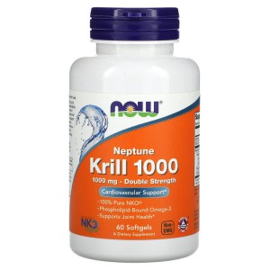 Neptune Krill Oil 1000 мг 60 гел-капсули | Now Foods