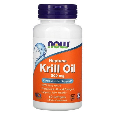 Neptune Krill Oil 500 мг 60 гел-капсули | Now Foods Now foods представя поредния си невероятен продукт – масло от крил за здраво сърце и добра концентрация. Маслото от крил на Now foods е наистина невероятн Neptune Krill Oil 500 мг 60 гел-капсули | Now Fo