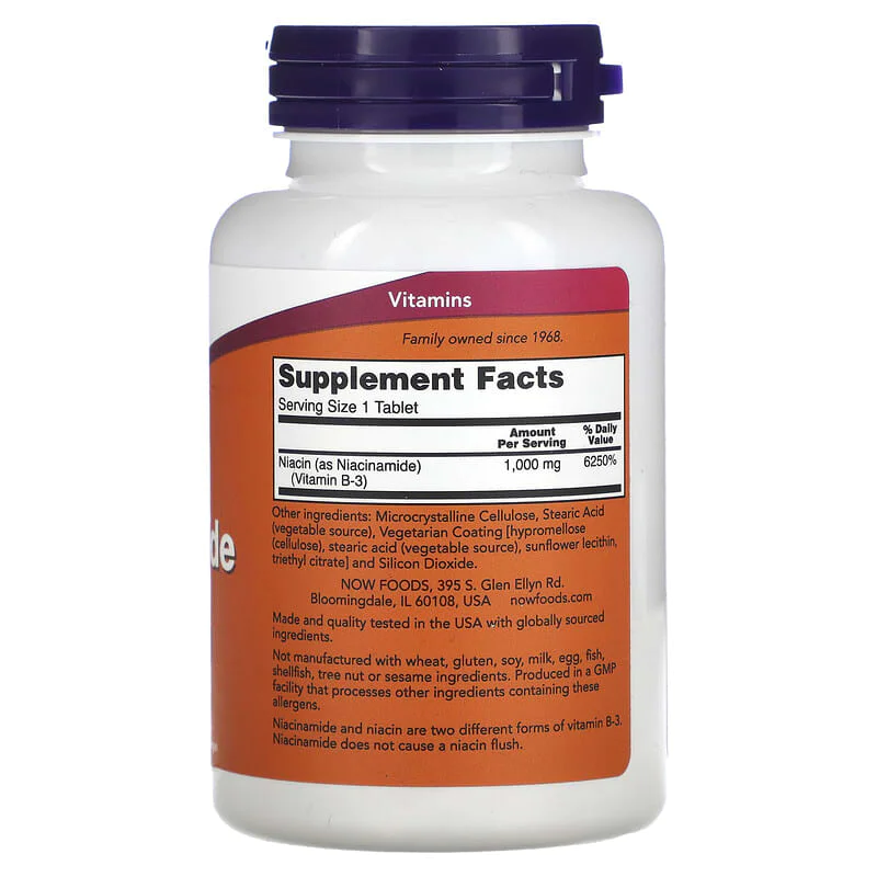 Niacinamide 1000 мг 90 таблетки | Now Foods Niacinamide 1000 мг 90 таблетки | Now Foods