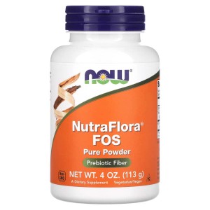 NutraFlora FOS Pure Powder 113 гр | Now Foods
