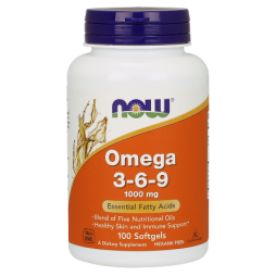 Omega 3-6-9 1000 мг 100 дражета | Now Foods