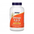Omega 3-6-9 1000 мг 250 дражета | Now Foods