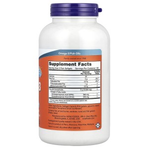 Omega 3 Fish Oil 1000 мг 200 гел-капсули от рибен желатин | Now Foods