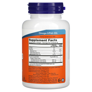 Omega 3 (Рибено Масло) 1000 мг 100 дражета | Now Foods