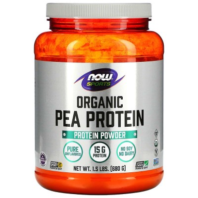 Organic Pea Protein Powder 680 гр | Now Foods