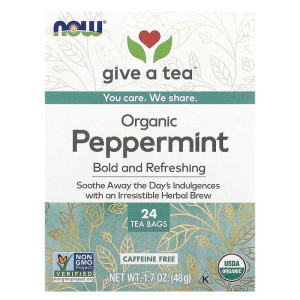 Organic Peppermint Tea 30 пакетчета | Now Foods