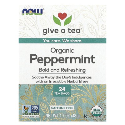 Organic Peppermint Tea 30 пакетчета | Now Foods