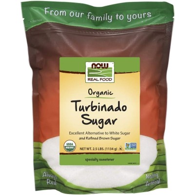 Organic Turbinado Sugar 1134 гр | Now Foods