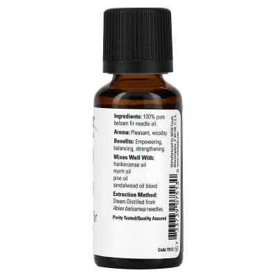 100% Pure Balsam Fir Needle Oil 30 мл | Now Foods