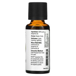 100% Pure Bergamot Oil 30 мл | Now Foods