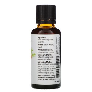 100% Pure Carrot Seed Oil 30 мл | Now Foods