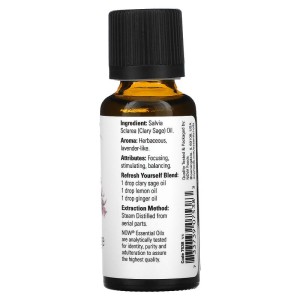 100% Pure Clary Sage Oil 30 мл | Now Foods