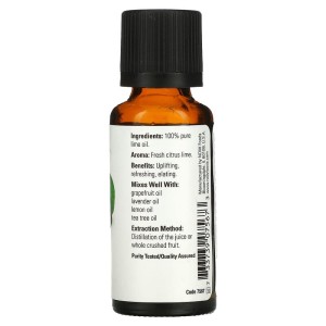 100% Pure Lime Oil 30 мл | Now Foods