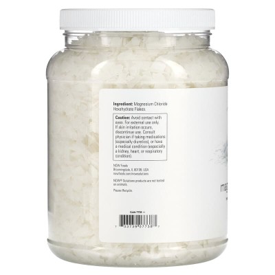 100% Pure Magnesium Flakes 1531 гр | Now Foods