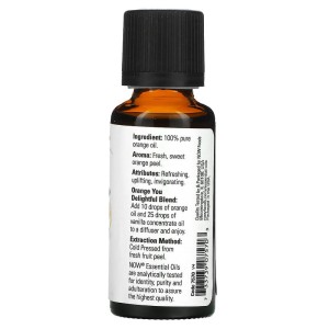 100% Pure Orange Oil 30 мл | Now Foods