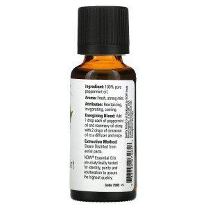100% Pure Peppermint Oil 30 мл | Now Foods