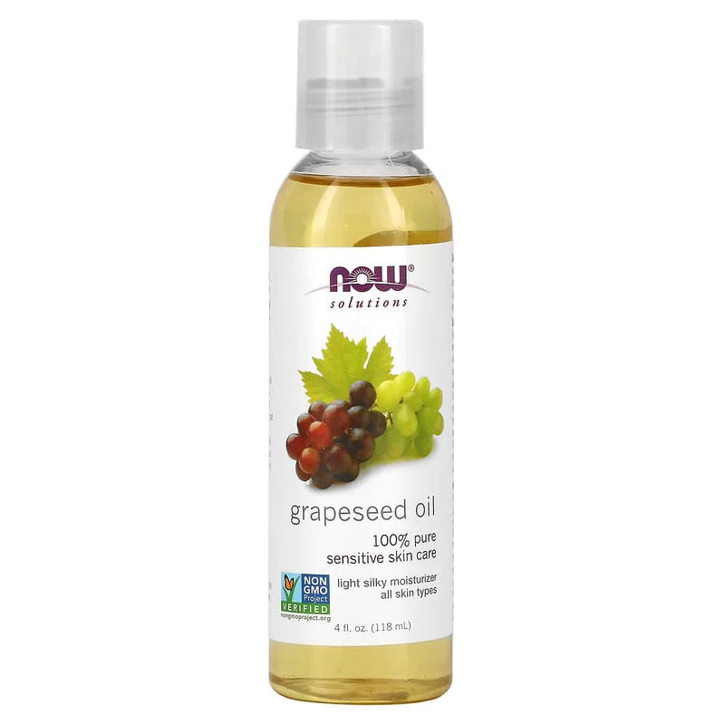 100% Pure Sensitive Skin Care Grapeseed Oil 118 мл | Now Foods 100% Pure Sensitive Skin Care Grapeseed Oil 118 мл | Now Foods