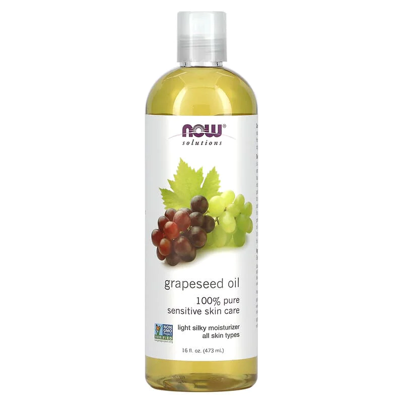 100% Pure Sensitive Skin Care Grapeseed Oil 473 мл | Now Foods 100% Pure Sensitive Skin Care Grapeseed Oil 473 мл | Now Foods