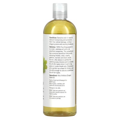 100% Pure Sensitive Skin Care Grapeseed Oil 473 мл | Now Foods