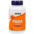 PABA Парааминобензоена киселина 500 мг 100 капсули | Now Foods