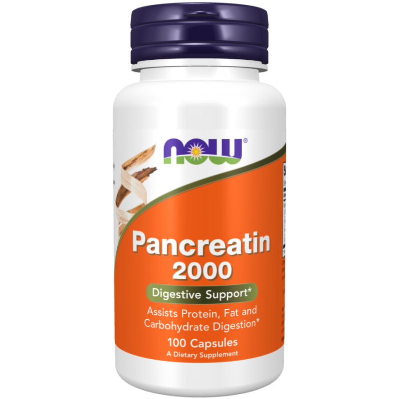 Панкреатин 2000 мг 104000 USP 100 капсули | Now Foods