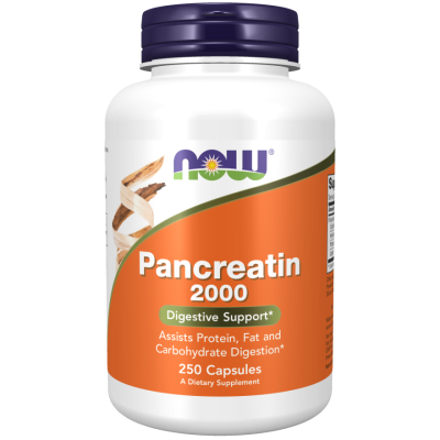 Панкреатин (Pancreatin) Now Foods За по-добро храносмилане Помага при хранителни алергии Осигурява разграждането на мазнините в организма Какво представлява Панкреатин от Now Foods? Панкреа Панкреатин (Pancreatin) Now Foods За по-добро храносмилане Помага