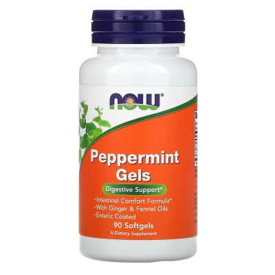 Peppermint Gels 90 гел-капсули | Now Foods Peppermint Gels 90 гел-капсули | Now Foods