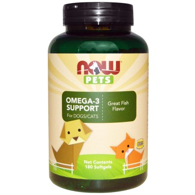 PET Omega 3 (For Cats & Dogs) 180 дражета | Now Foods Подпомага състоянието на козината Регулира обмена на веществата При затлъстяване на животното Заздравява имунитета Подпомага функциите на нервна PET Omega 3 (For Cats & Dogs) 180 дражета | Now 