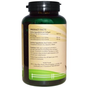 PET Omega 3 (For Cats & Dogs) 180 дражета | Now Foods