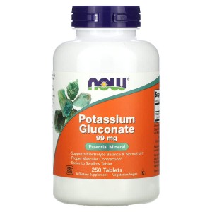 Potassium Gluconate 99 мг 250 таблетки | Now Foods