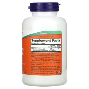 Potassium Gluconate 99 мг 250 таблетки | Now Foods