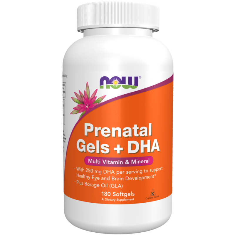 Витамини за Бременни Pre-Natal + DHA 180 дражета | Now Foods 
