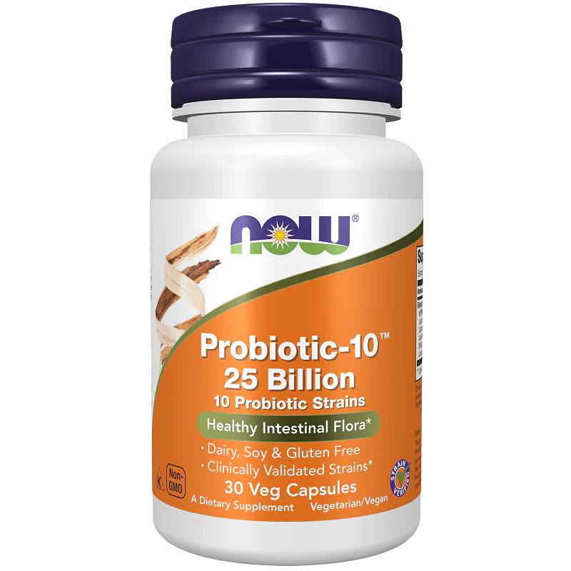 Probiotic-10 25 Billion 30 веге капсули | Now Foods Probiotic-10 25 Billion 30 веге капсули | Now Foods