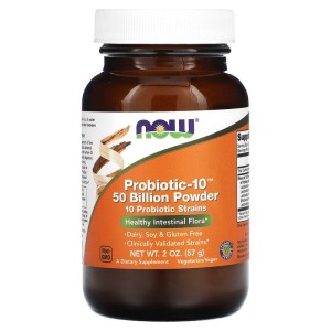 Probiotic-10 50 Billion Powder 57 гр | Now Foods Probiotic-10 50 Billion Powder 57 гр | Now Foods