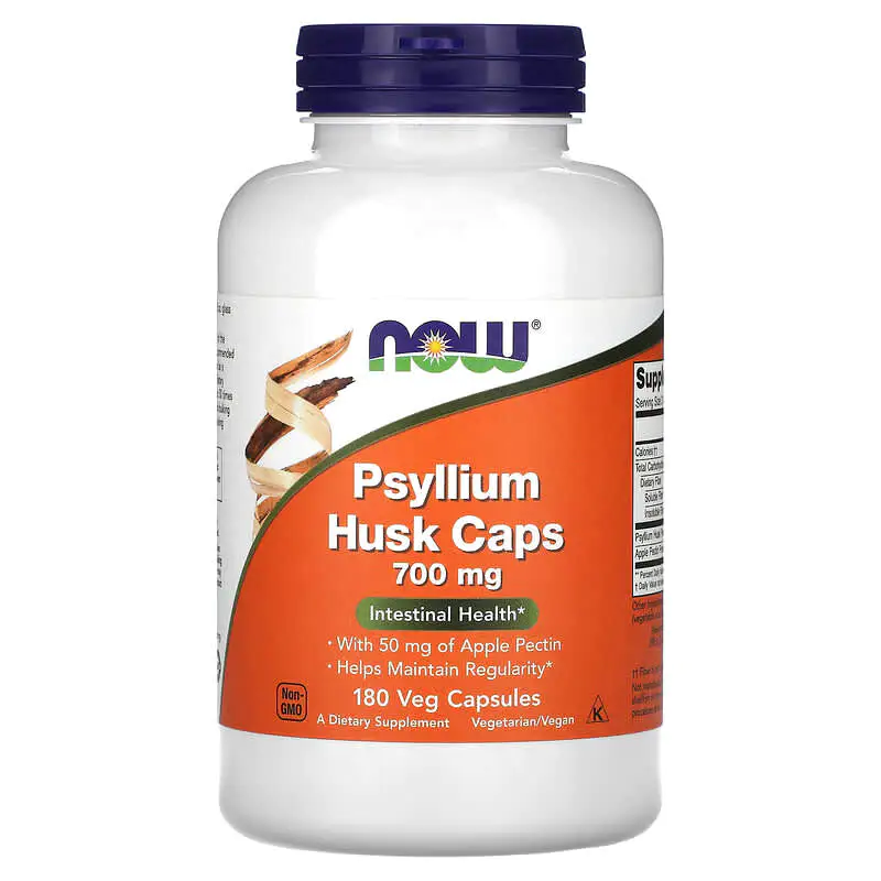 Psyllium Husk 700 мг 180 веге капсули | Now Foods Psyllium Husk 700 мг 180 веге капсули | Now Foods