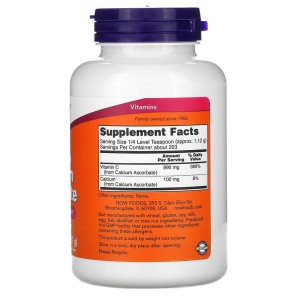 Pure Buffered Calcium Ascorbate Vitamin C прах 227 гр | Now Foods