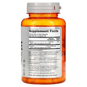 Pyruvate 600 мг 100 веге капсули | Now Foods