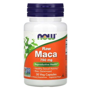 Raw Maca 750 мг 30 веге капсули | Now Foods