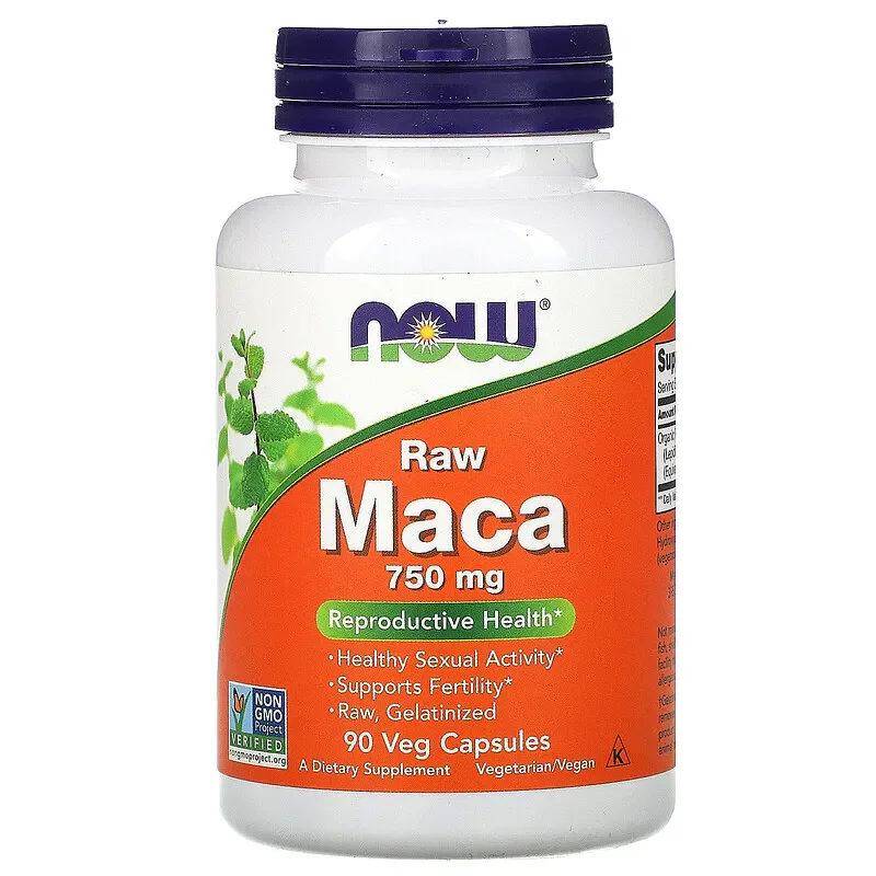 Raw Maca 750 мг 90 веге капсули | Now Foods 100% безопасен и без странични ефекти Осигурява енергия и цялостна жизненост Подобрява работата на мозъка, когнитивните способности Увеличава издръжливостта и си Raw Maca 750 мг 90 веге капсули | Now Foods 100% 