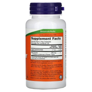 Червена детелина (Red Clover) 375 мг 100 капсули Now Foods