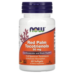 Red Palm Tocotrienols 50 мг 60 гел-капсули | Now Foods
